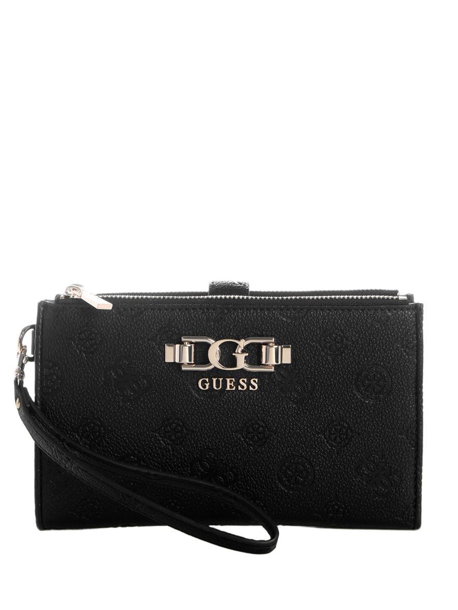 Portafoglio organizer con doppia zip anice