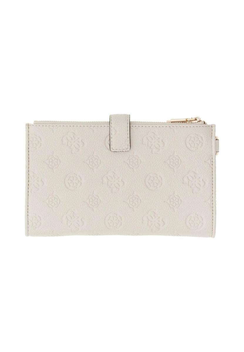 Portafoglio organizer con doppia zip anice-Bianco