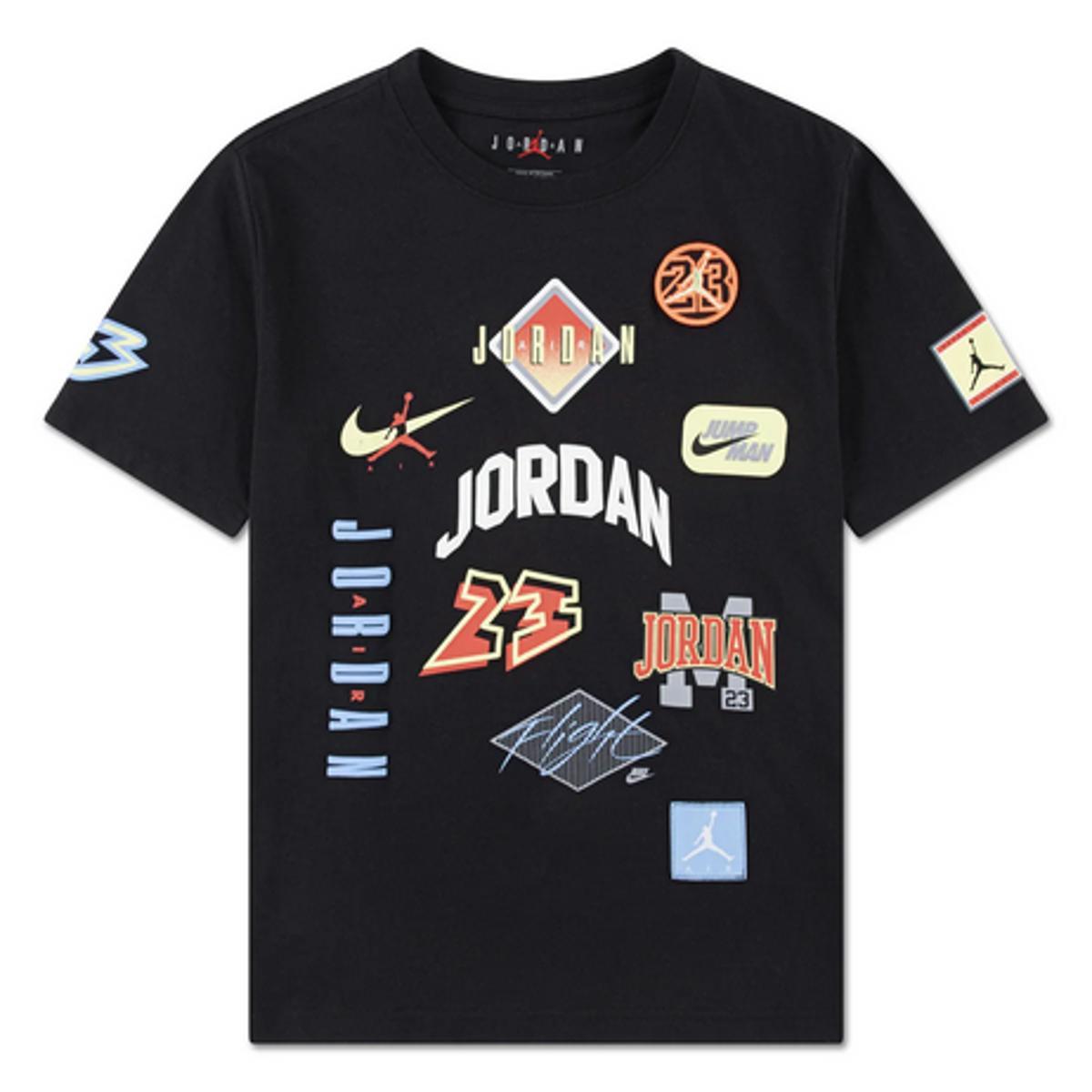 Nike Jordan Dynasty Patch Maglietta da ragazzo 95F385 95F385-023-NERO/MULTI