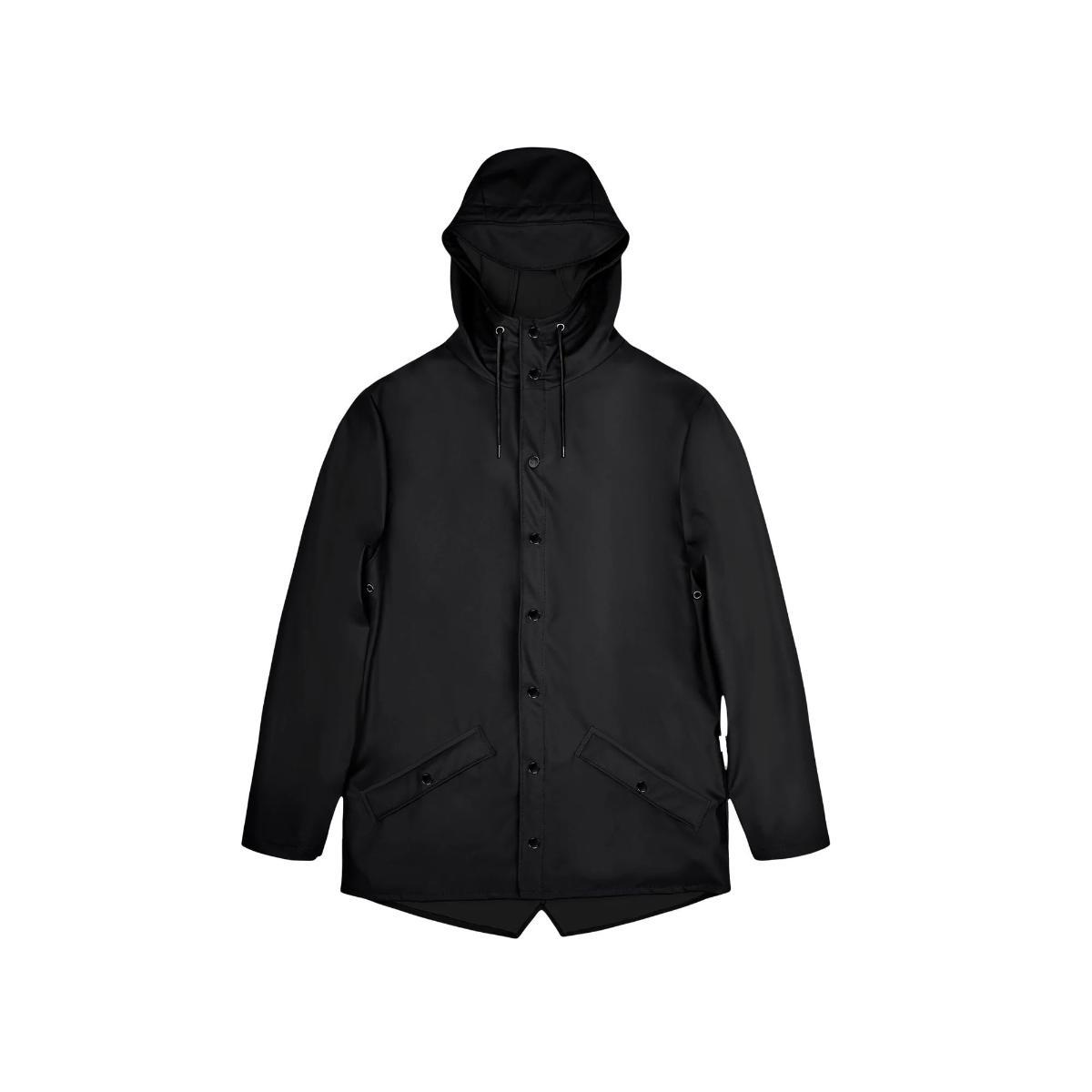 Impermeabile Unisex Nero con bottoni a pressione