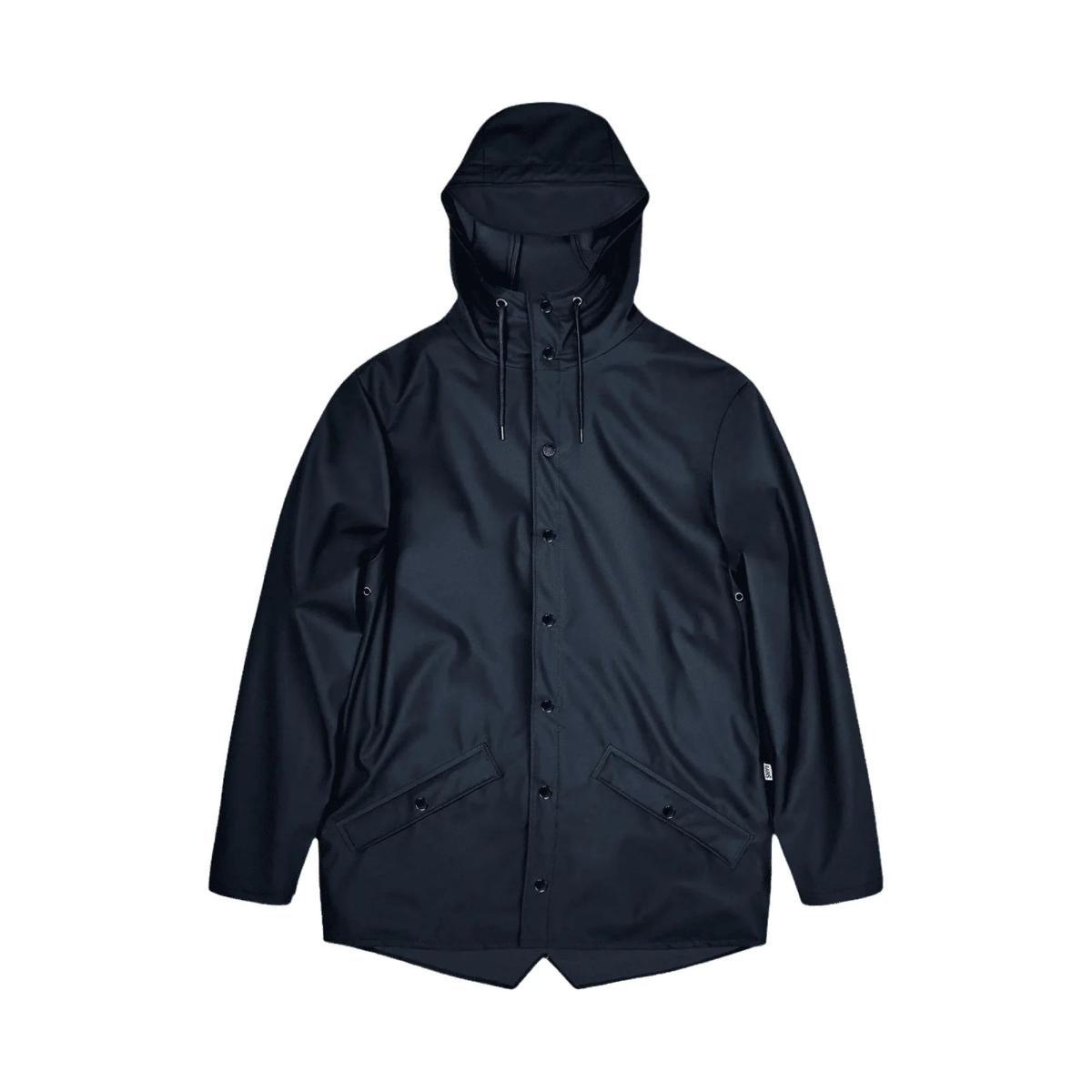 RAINS Giacca Impermeabile Unisex in Blu Navy-Blu Navy
