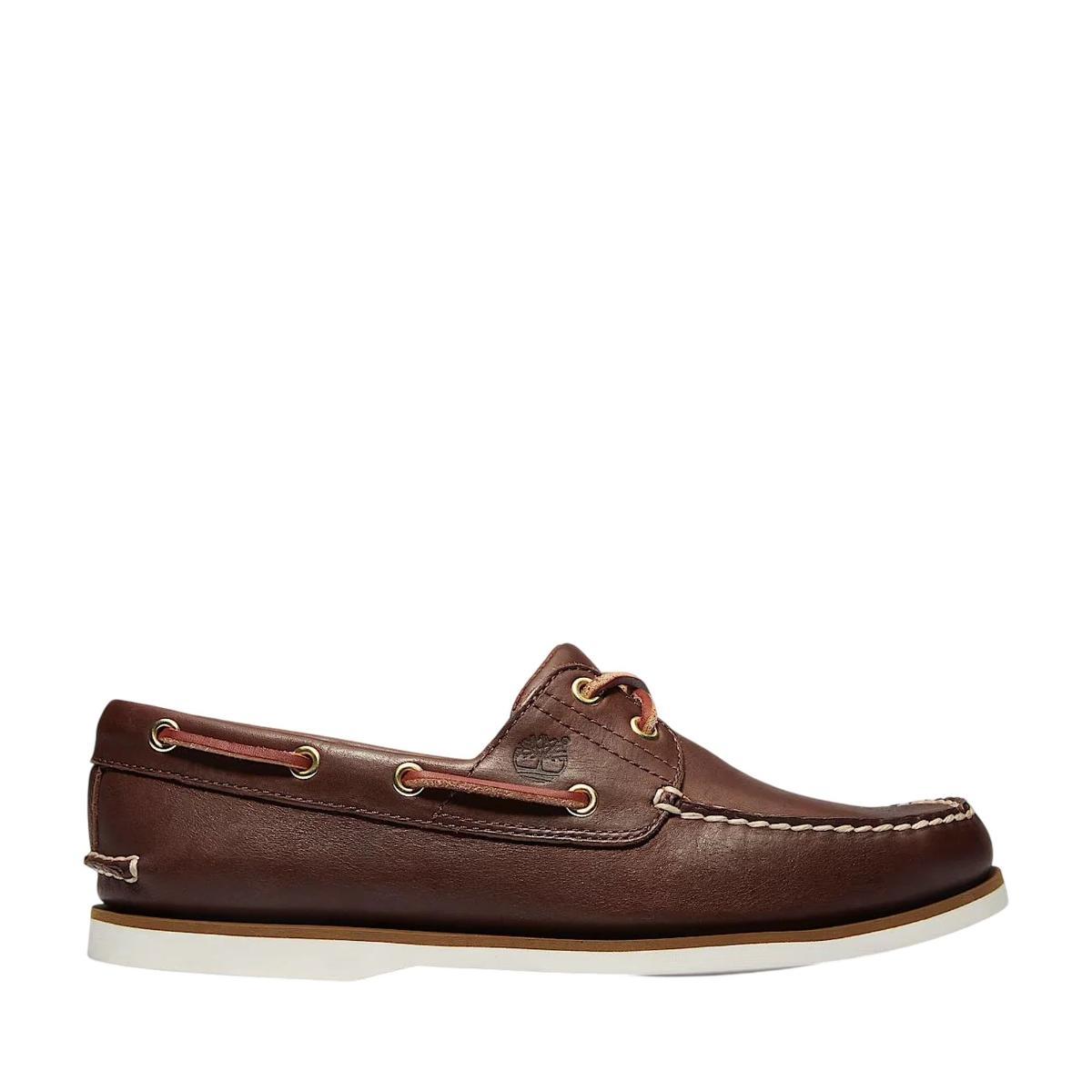 Scarpa da barca Timberland uomo in pelle marrone