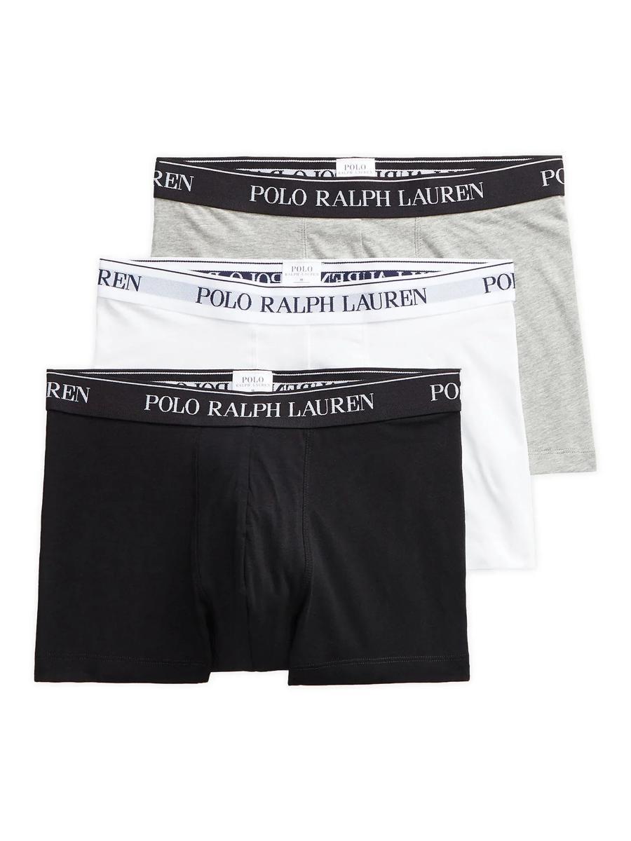 POLO RALPH LAUREN Set Boxer Uomo Neri con Fascia Elastica-Multicolore