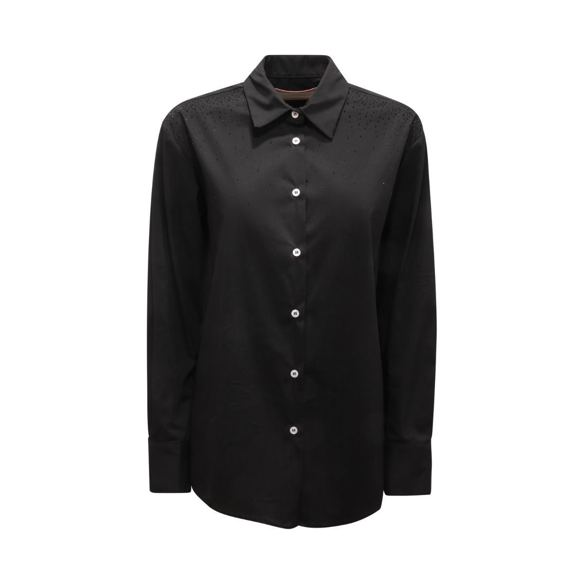 P4160 CAMICIA DONNA RELISH JEANS ASTERIAS WOMAN STRASS SHIRT