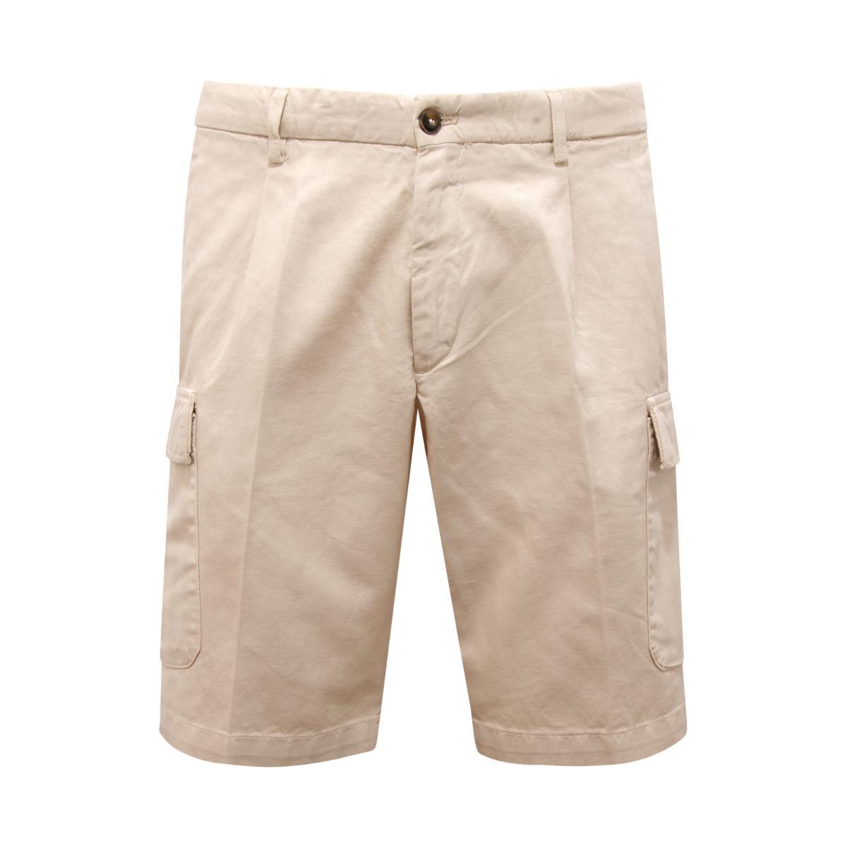 O6343 BERMUDA CARGO UOMO BRIGLIA NEWPORT MAN SHORTS-AVORIO