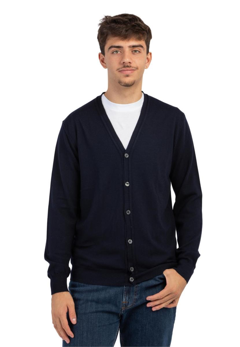 Premode Giacca Uomo Cardigan 100% Lana Cardigan