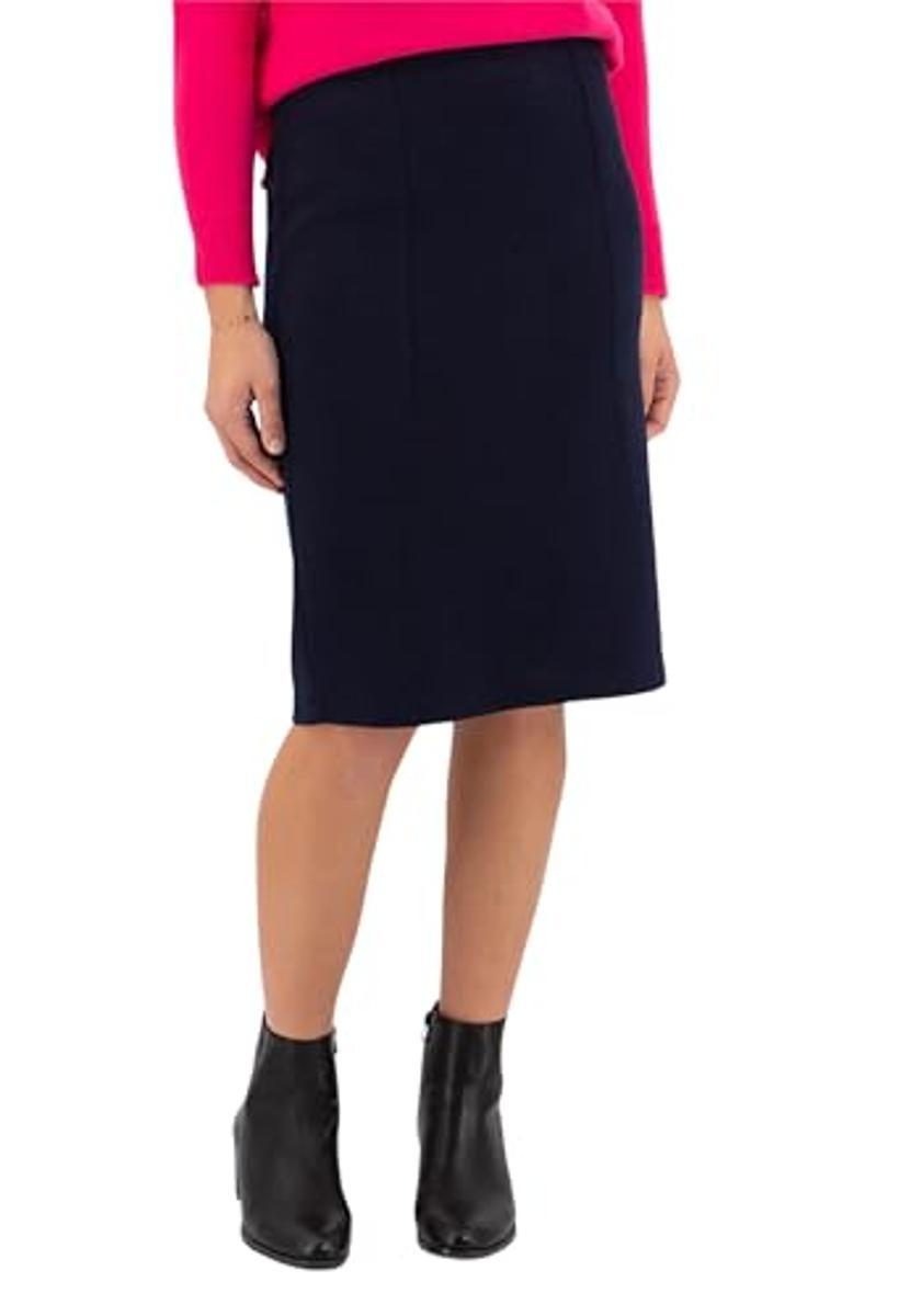 Carla Ferroni Gonna Tubino Dritta in Maglia di Lana Art. 12641-Blu