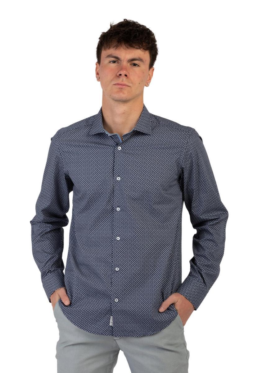 Sporting Mare Camicia Uomo Manica Lunga Slim 100% Cotone Leggero Ischia J215