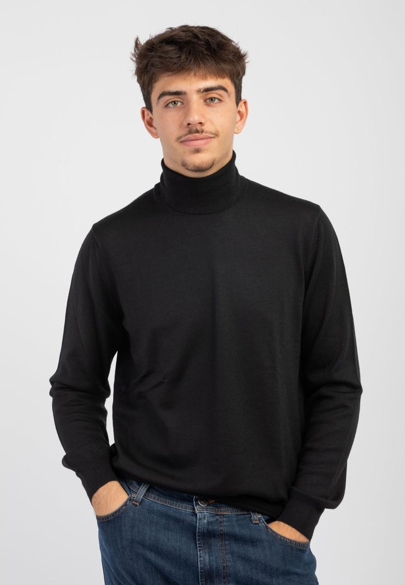 Dolcevita Uomo 100% Lana Merinos GRAN SASSO 55157-14290-Nero
