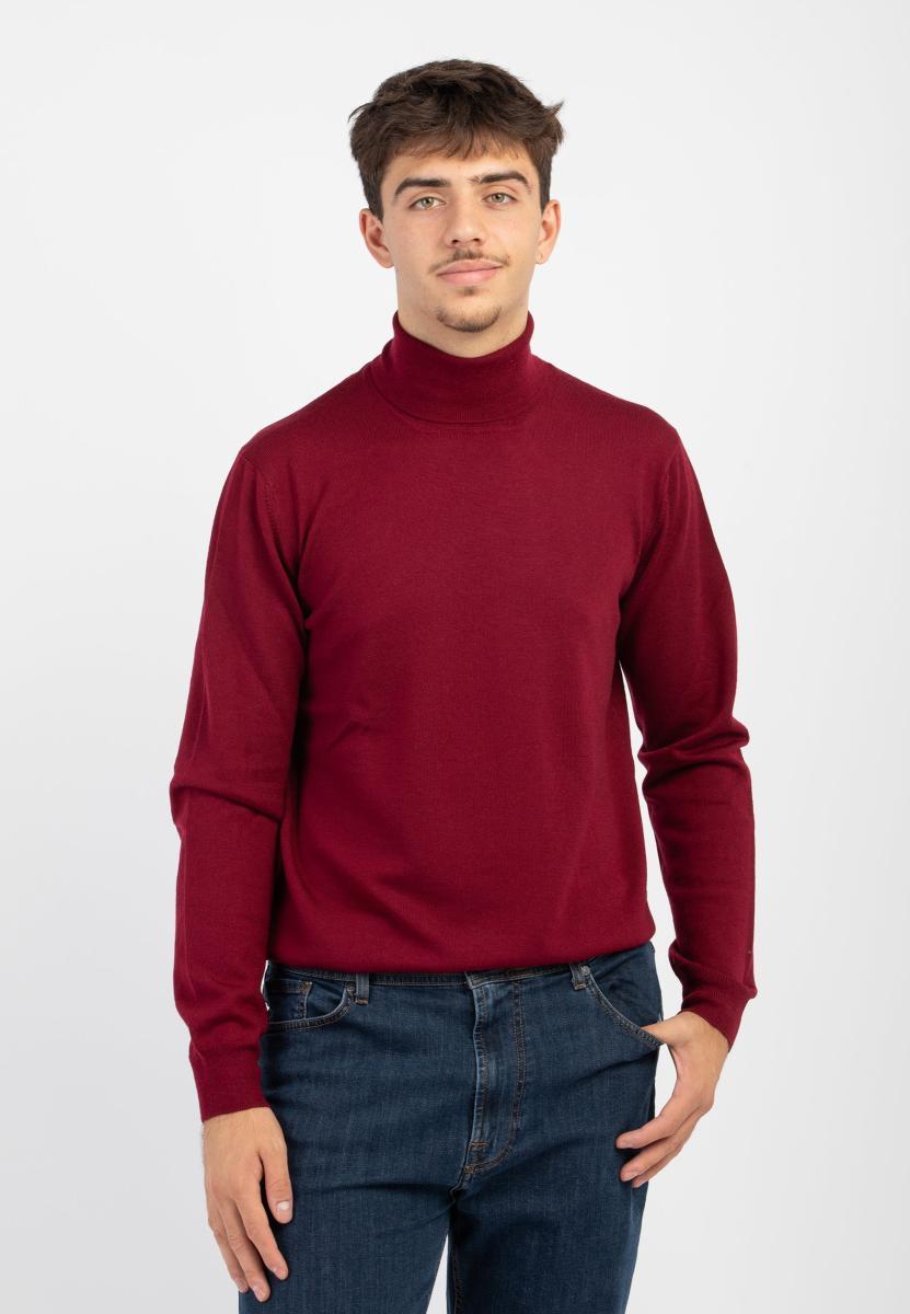 Dolcevita Uomo 100% Lana Merinos GRAN SASSO 55157-14290-Bordeaux