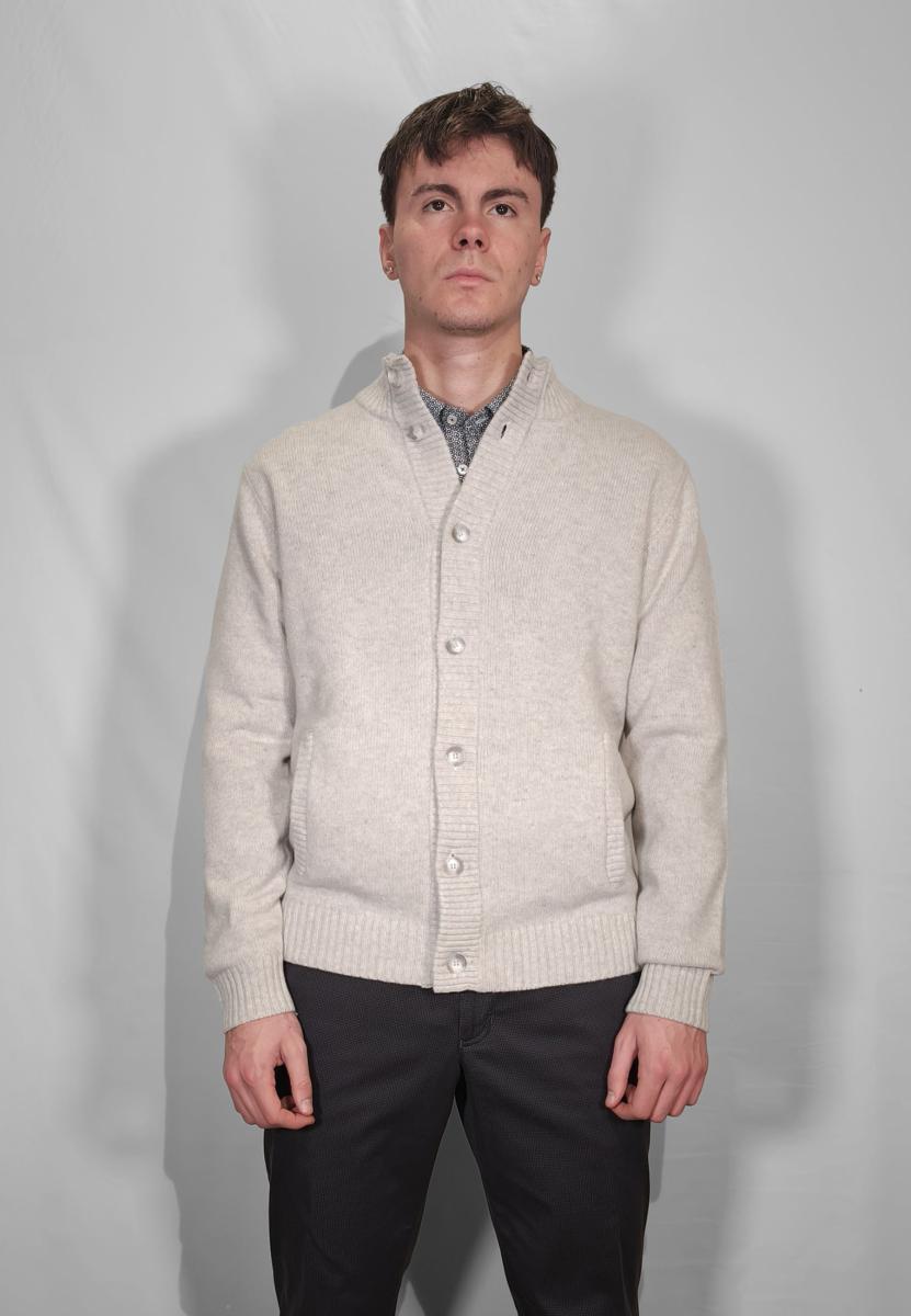 SPORTING MARE Giacca Maglia da Uomo a Coreana in Morbida Lana ART. 2720/170BT