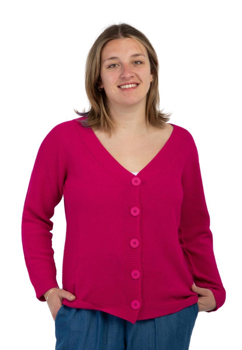 Amarynth Giacca Donna Maglia Cardigan 100% Cotone LE MORBIDE 02005