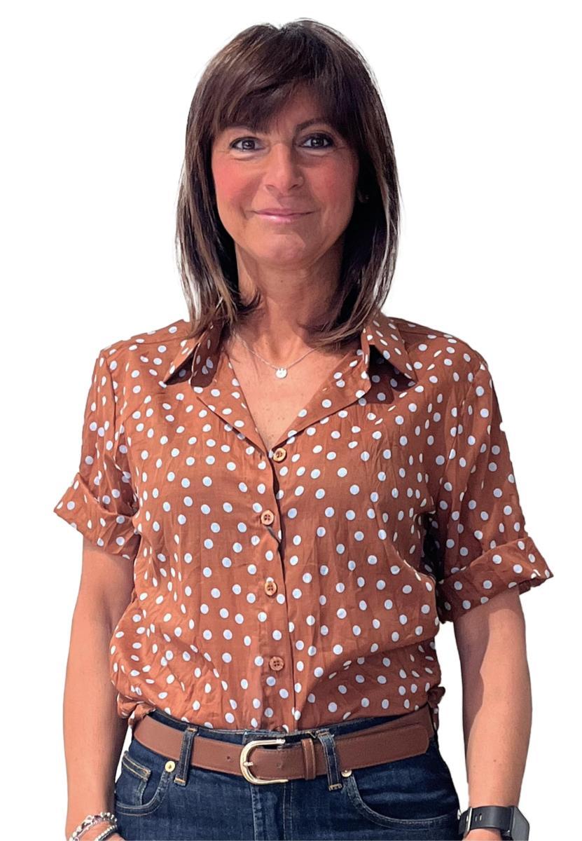VLT'S Camicia Donna Mezza Manica Fantasia Pois 100% Cotone by VALENTINAS 210/A