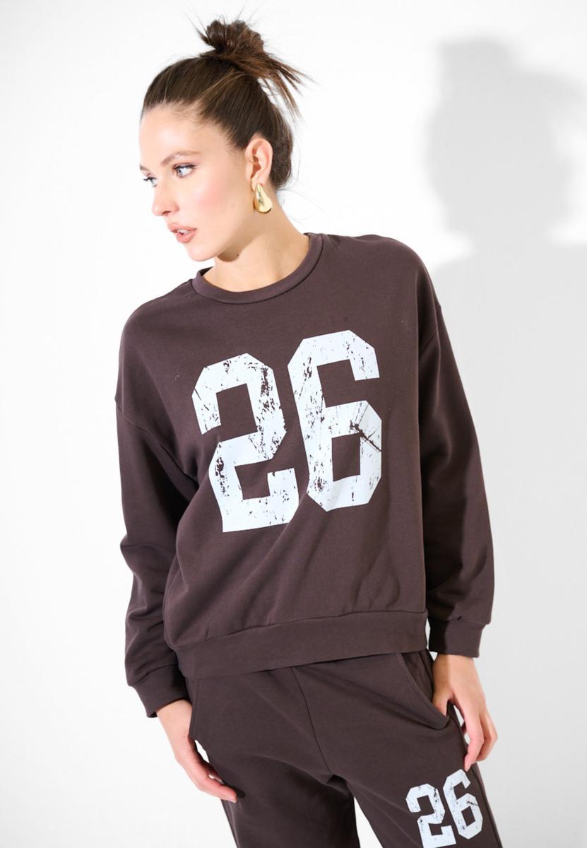 Kikisix Felpa Donna Cotone Stampa Vintage Art. KXMA1719