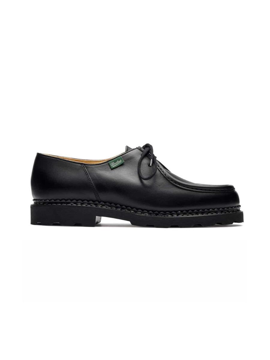 Paraboot Scarpa Uomo Nero Modello Michael/Marche II 100% Pelle Made in France