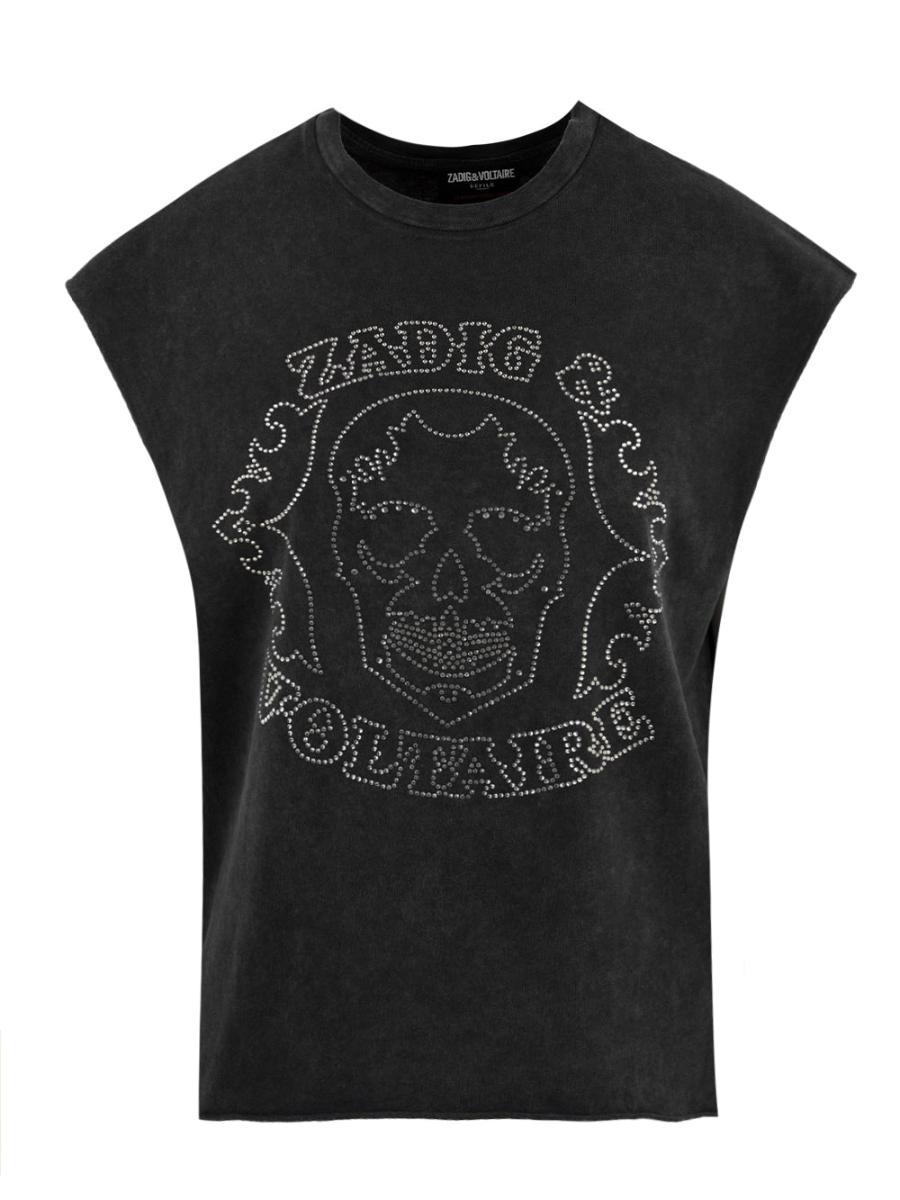 Top Cloe Hc Skull Strass ZADIG&VOLTAIRE Donna - Nero-Nero