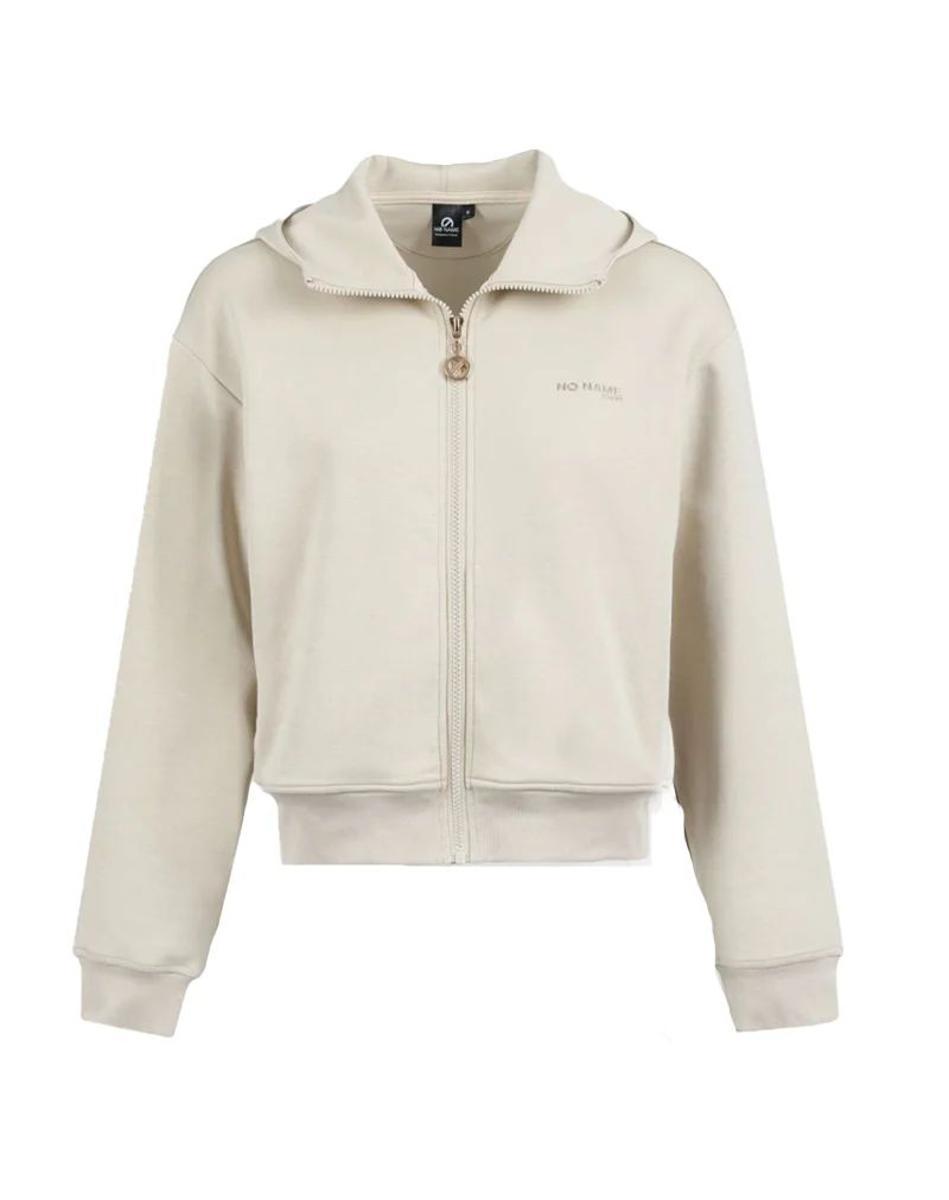 FELPA FULL ZIP CON CAPPUCCIO DONNA WILLO - BEIGE-Multicolore
