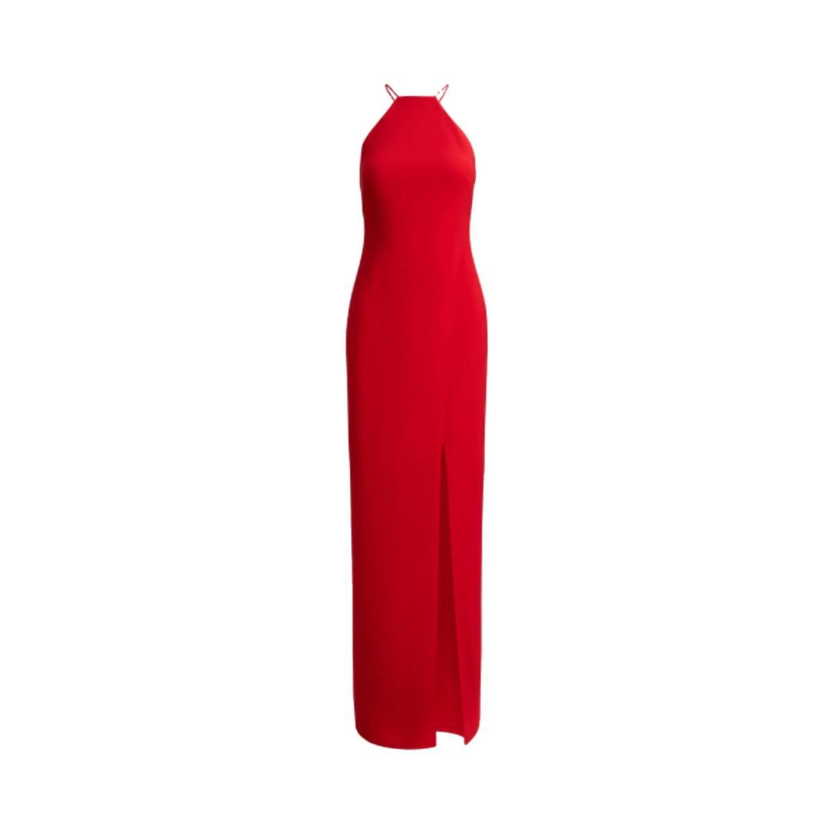 Abito Donna lungo con spacco Rosso
