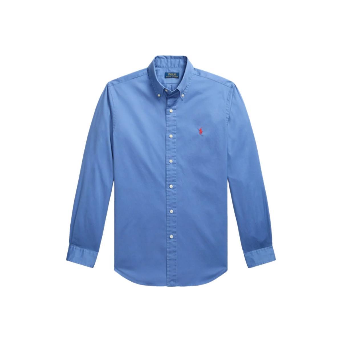 Camicia Uomo in twill ultraleggero Blu