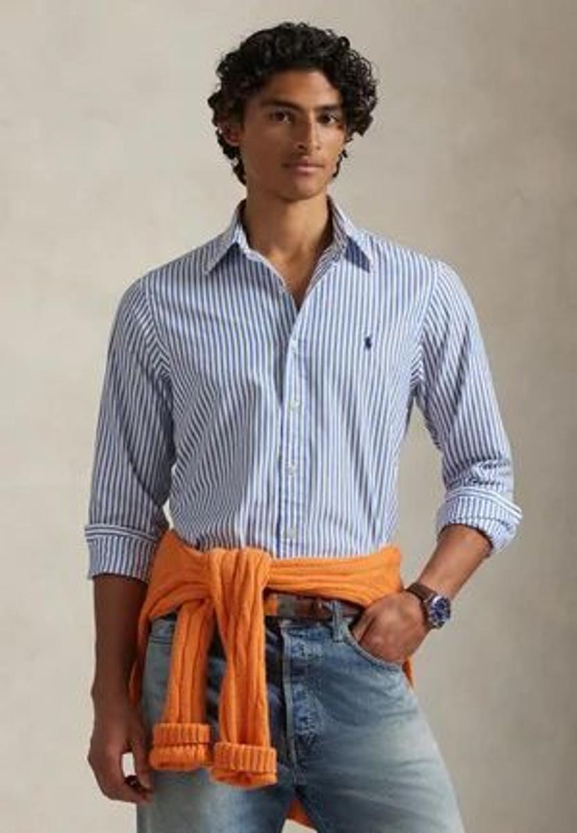 Polo Ralph Lauren - CUSTOM FIT STRIPED BROADCLOTH SHIRT
 - Camicia - 3249d white blue