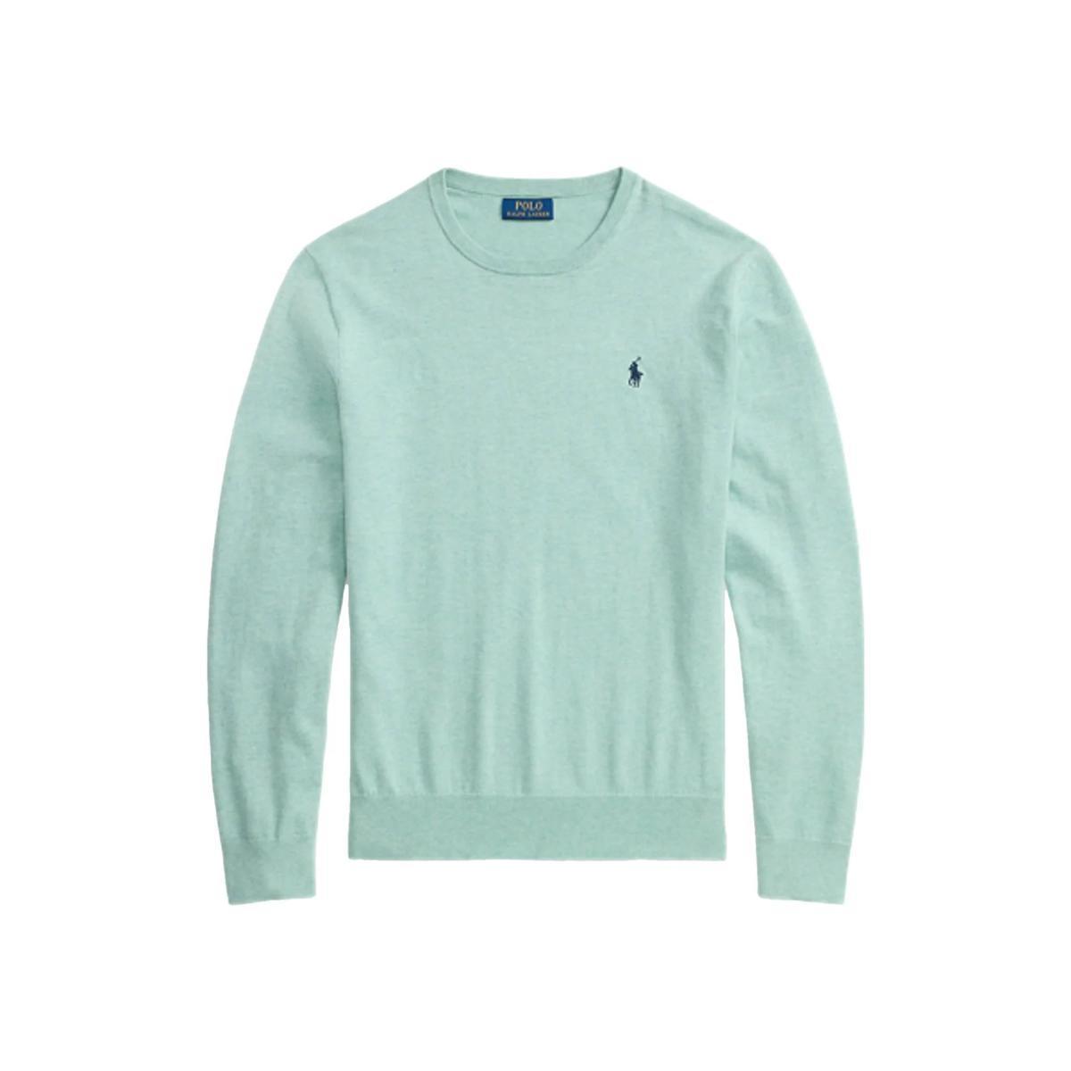 Maglia Uomo Slim fit Verde con pony ricamato-Verde