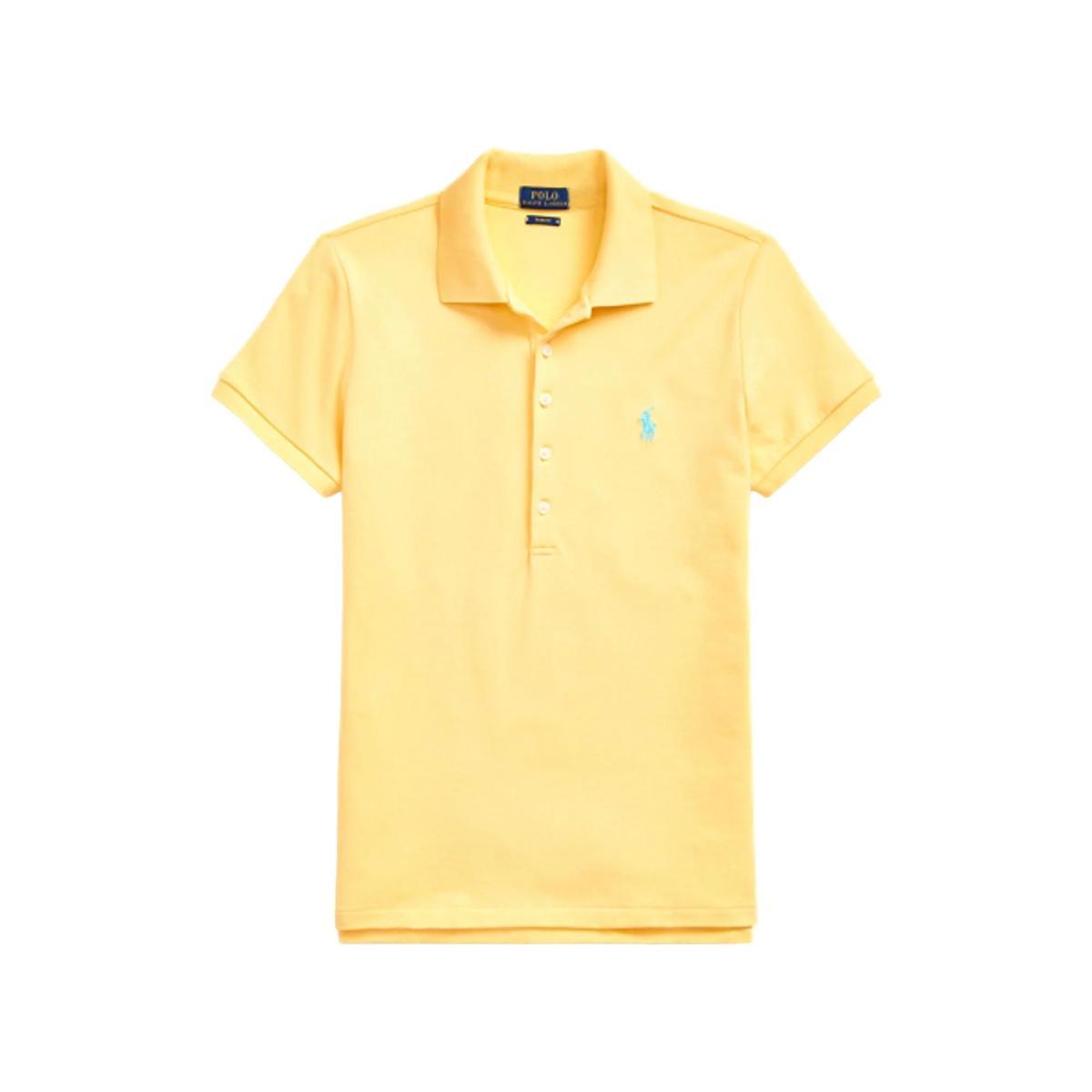 POLO RALPH LAUREN Polo Slim Fit in Giallo con Logo Ricamato-Giallo
