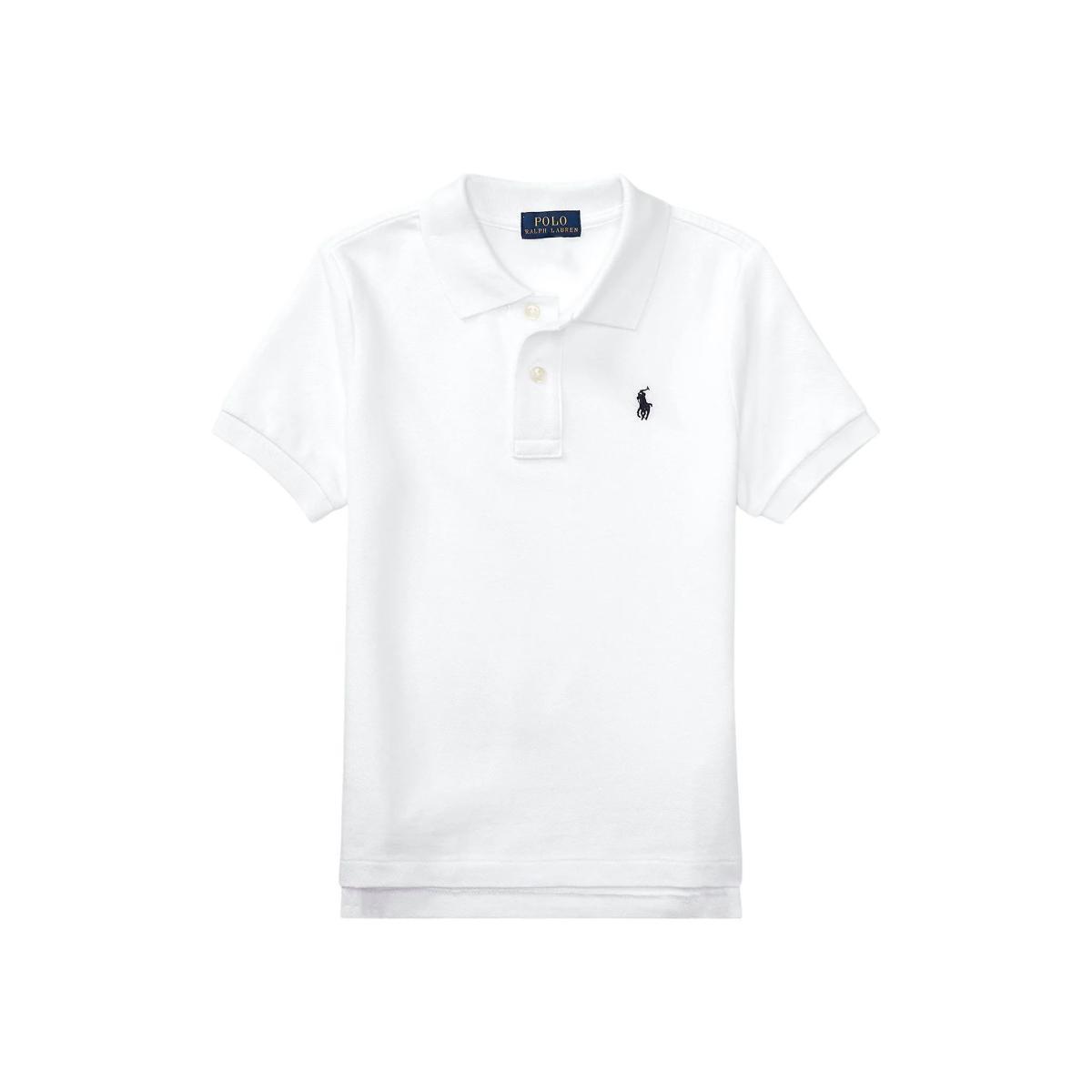 Polo da Bambino in piqué bianco