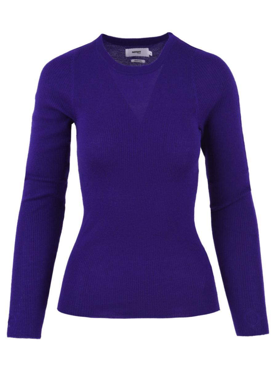 Maglia girocollo blu da Donna Renata