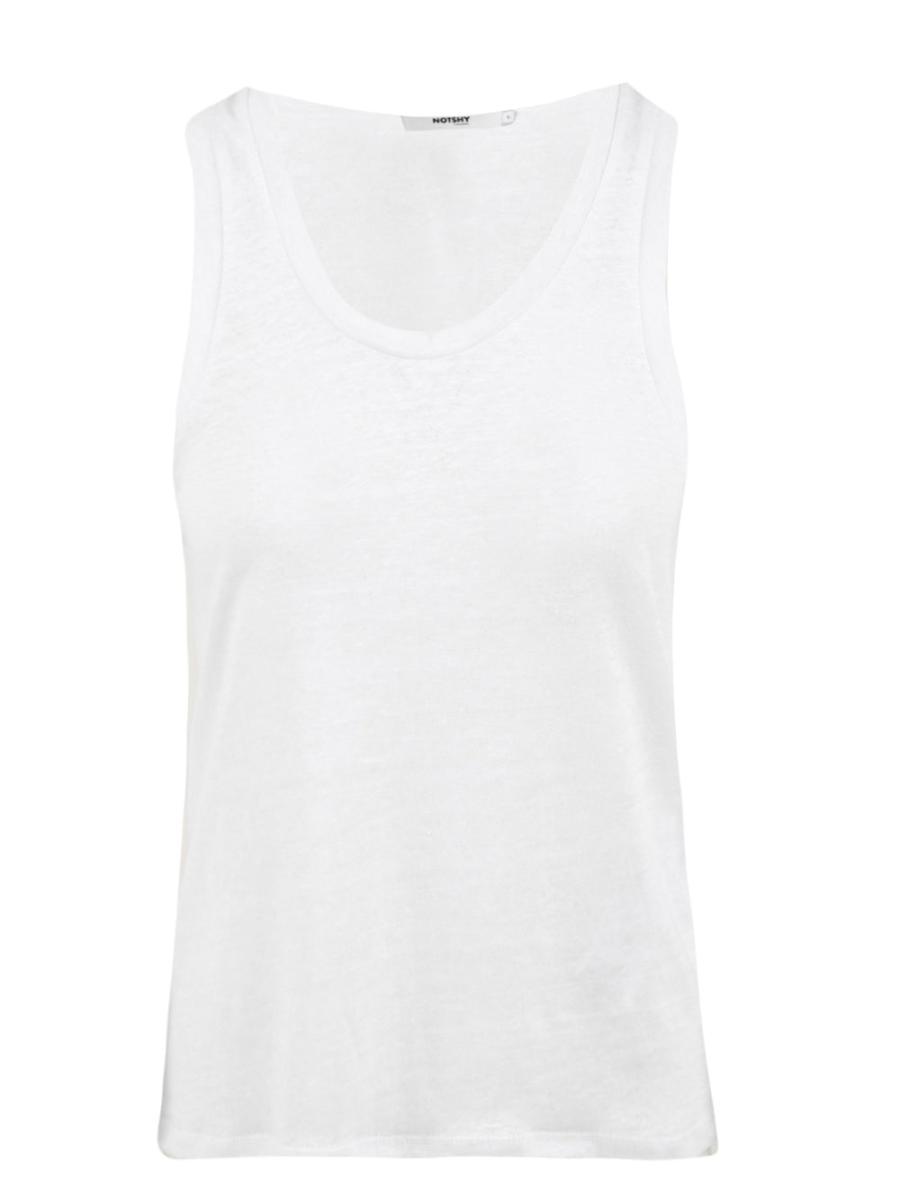 Canotta Donna Elio bianca in cotone-Bianco