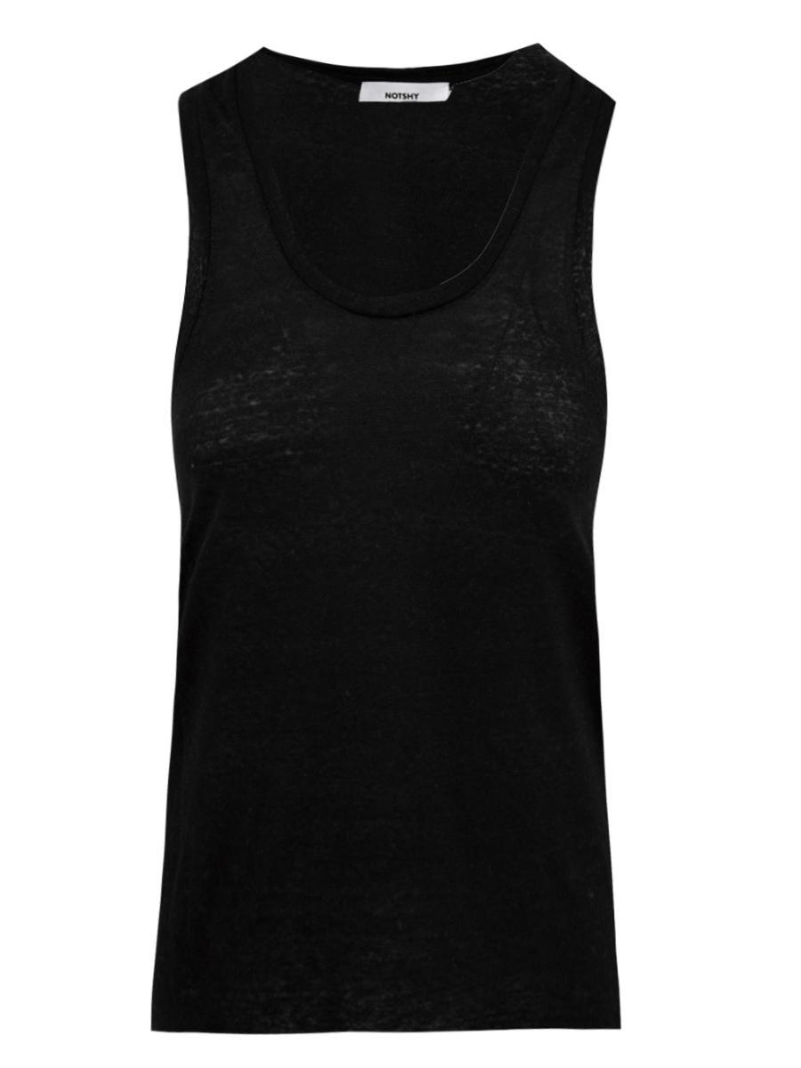 Canotta Donna Elio nera in cotone