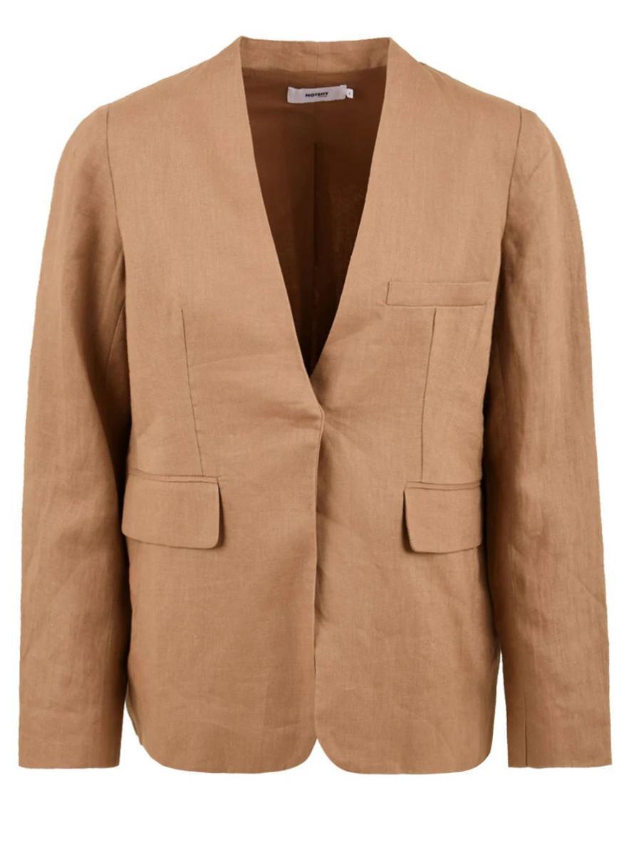 Giacca Donna con taschino a filetto-Beige