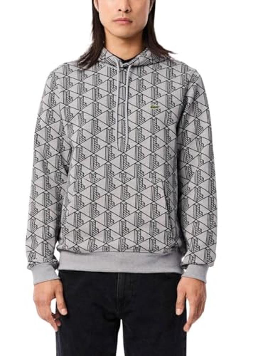Lacoste Felpa da uomo SH2855 (confezione da 1)-MONOGRAM