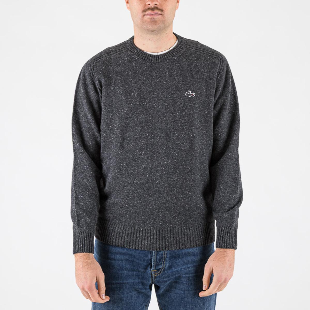 Maglie Lacoste Made in France Slub Wool Sweater noir - i7x-Multicolore