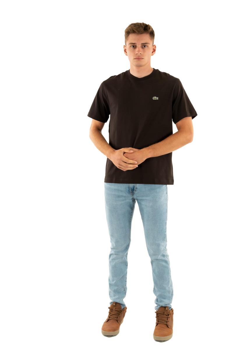 Lacoste T-shirt Classic Fit in Cotone, Marrone Scuro-Marrone