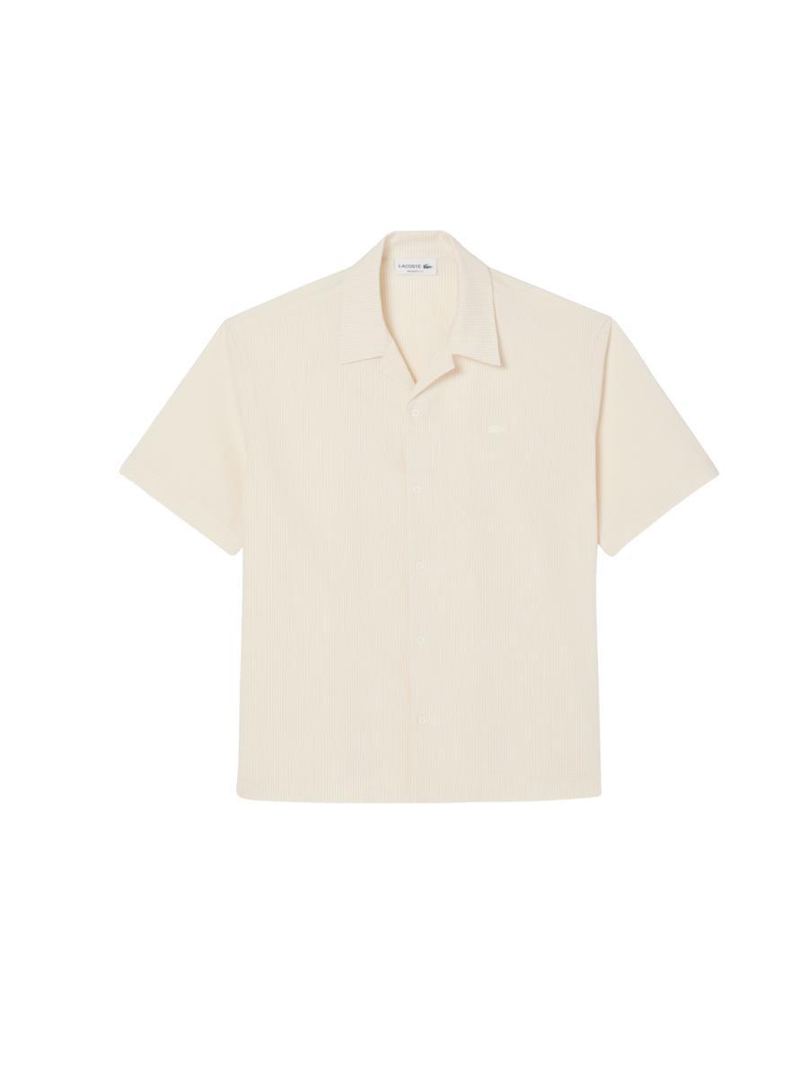 Lacoste Camicia Manica Corta ch2355 4ci Merle/Grafite-blanc/beige