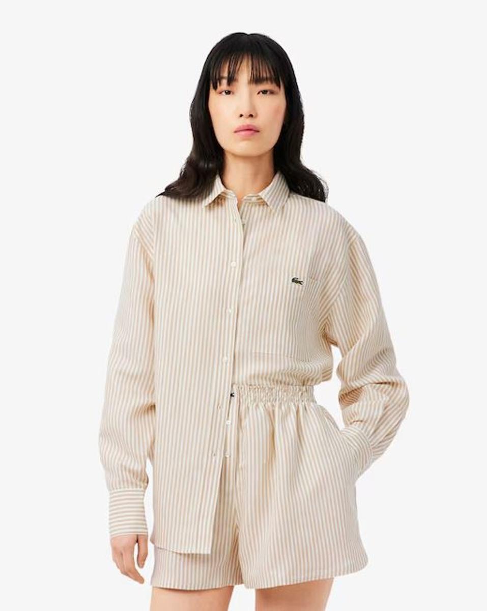 Lacoste Camicie da donna moderne (confezione da 1)-Beige