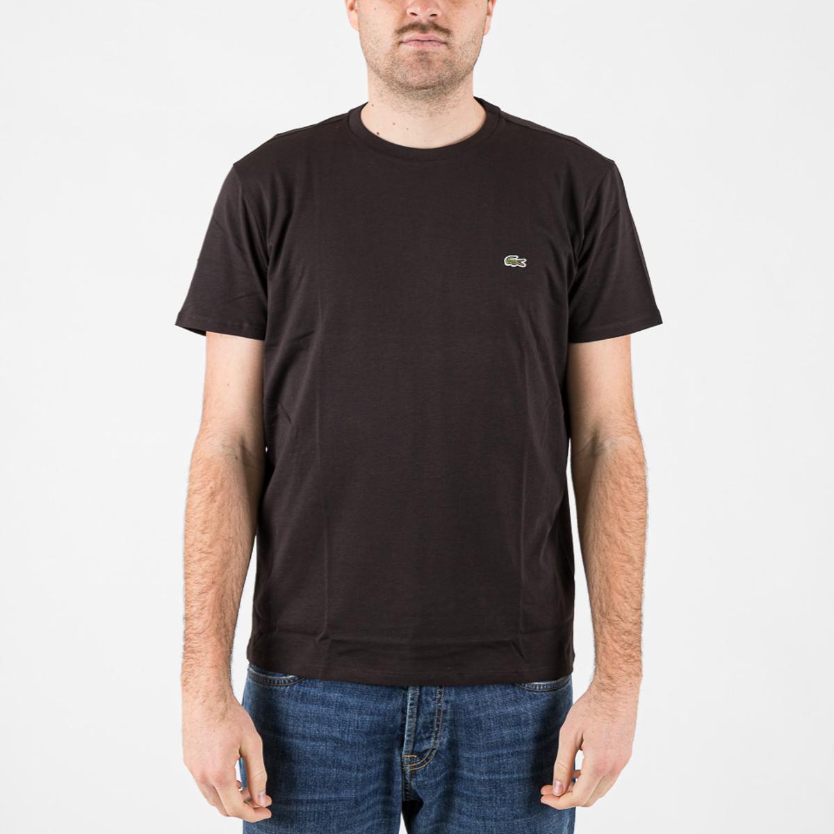 T-shirt Uomo in cotone Pima Nero-Marron - 3LA