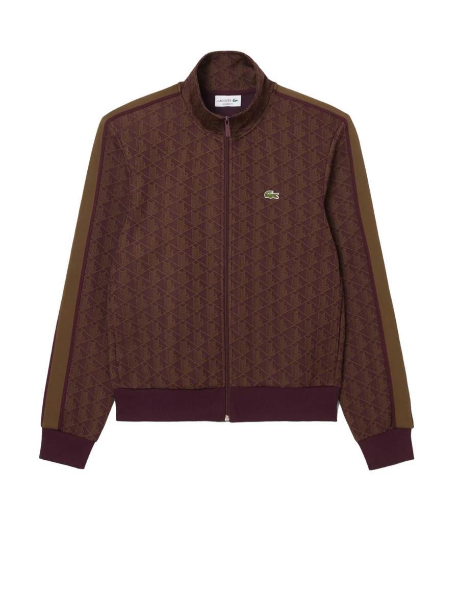 Lacoste Felpa con Zip Uomo SH1368-Marrone