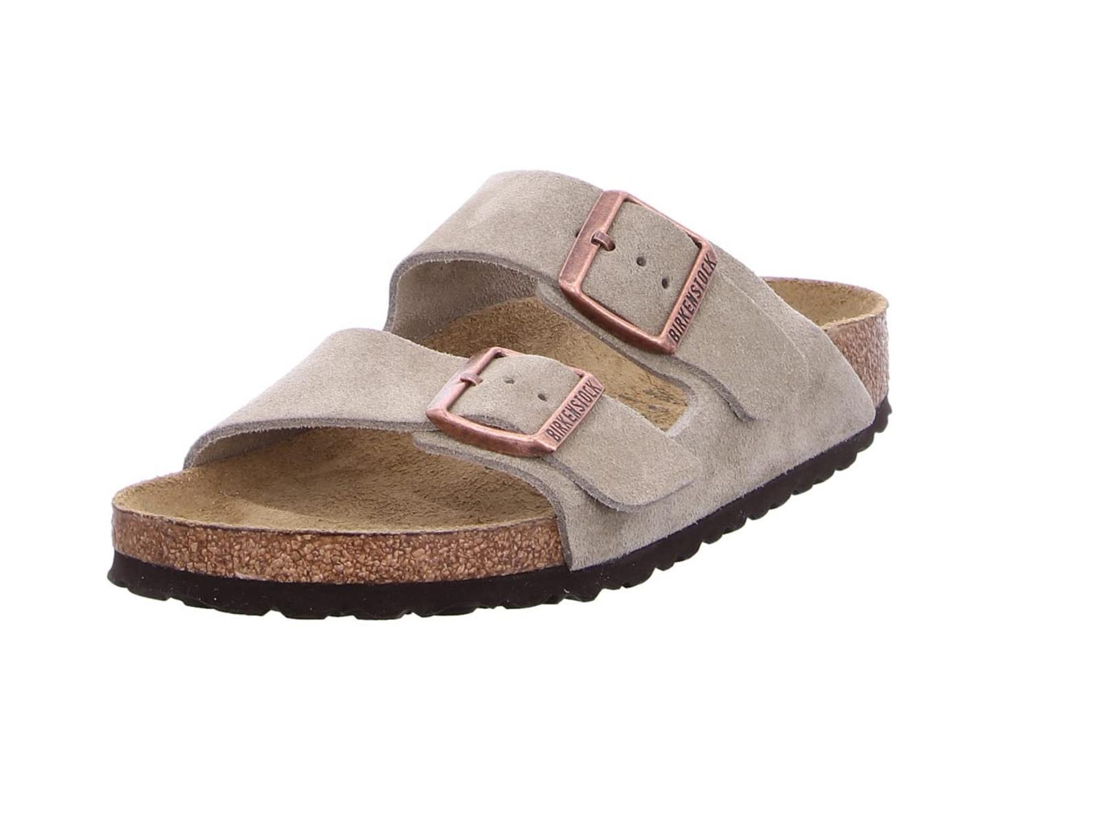 SANDALI "ARIZONA" IN PELLE SCAMOSCIATA - TAUPE-Marrone