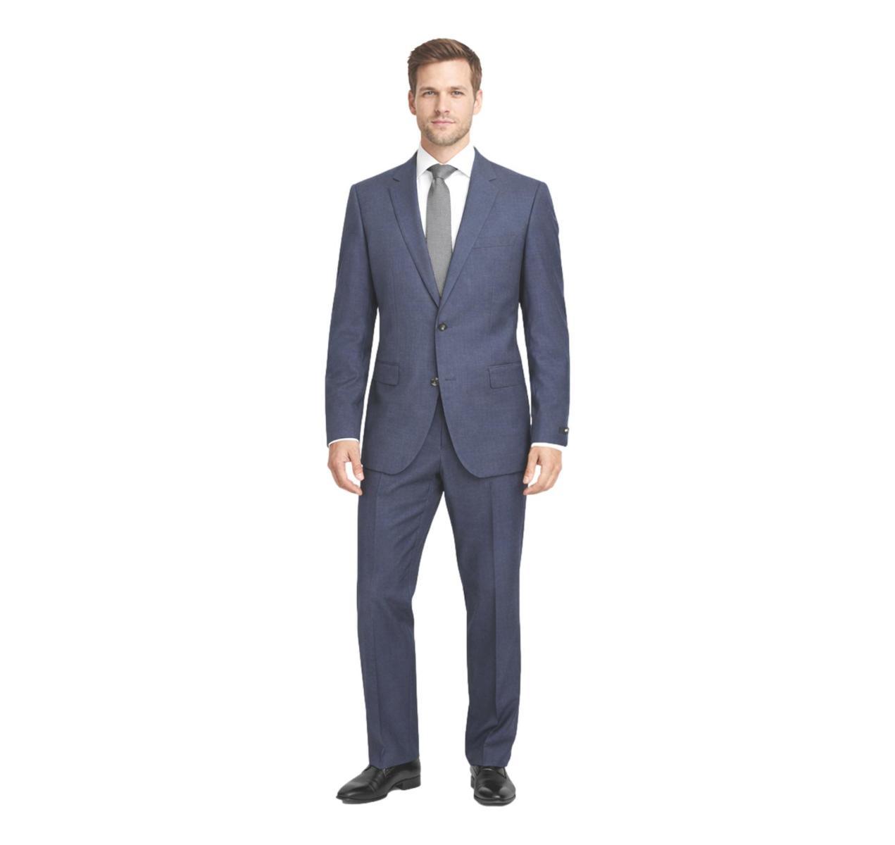 HUGO BOSS Abito Uomo Lana Regular Fit Azzurro 5020573 Statura Alta