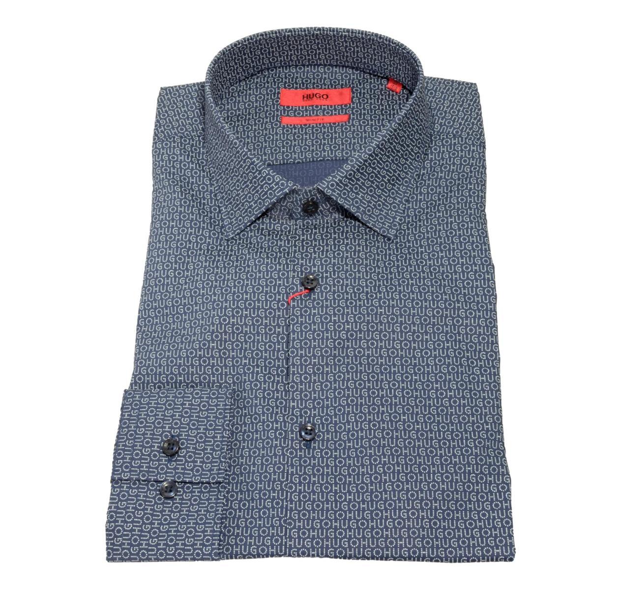 HUGO Camicia Uomo Logo Modello Kenno 50391320 Colore Blu
