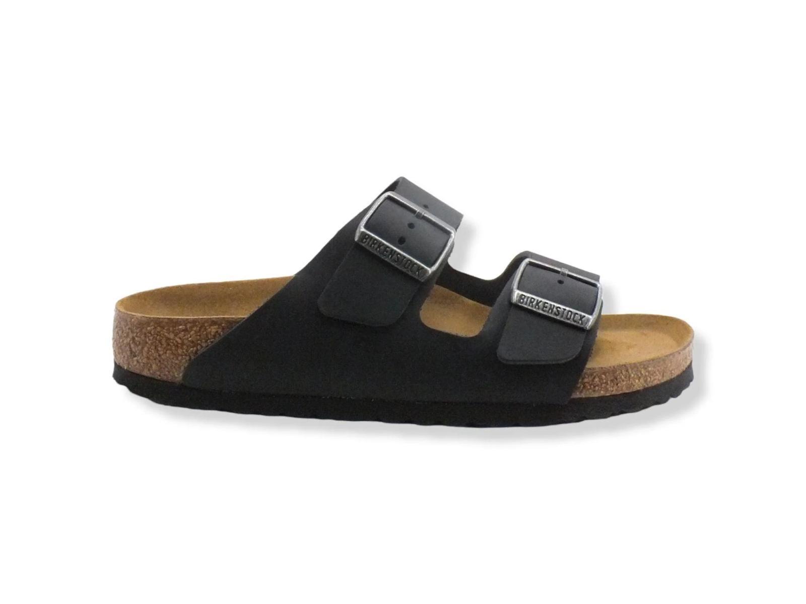 BIRKENSTOCK Arizona Ciabatta Due Fibbie Donna Silver Black 0552113-Nero