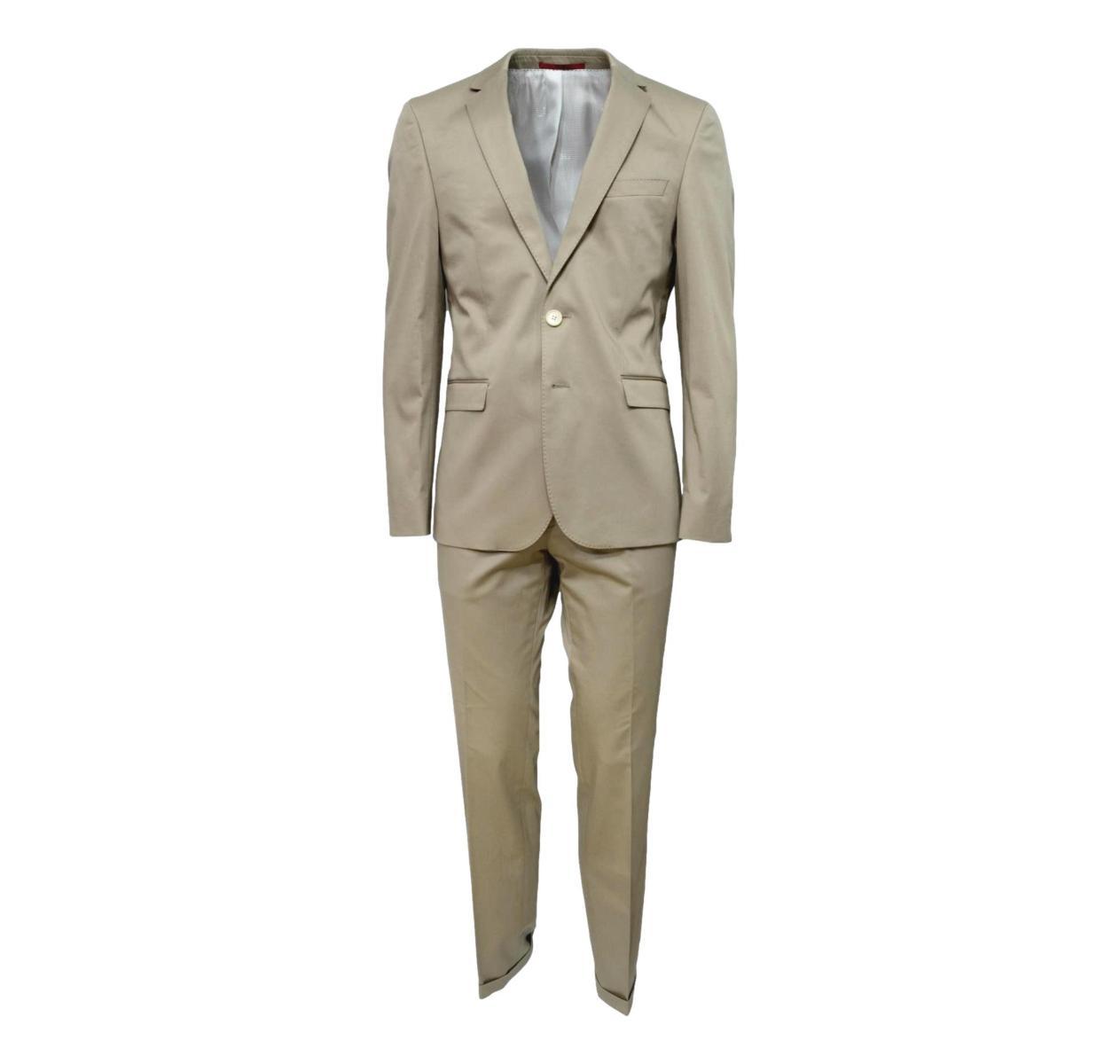 HUGO BOSS HUGO Abito In Cotone C-RYAN/WIN  Colore Beige Slim Fit 50309850-Beige
