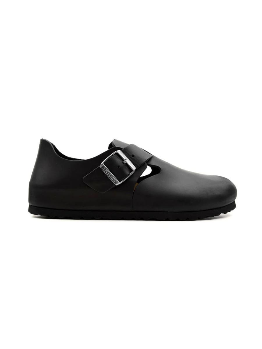 Birkenstock Original London Oiled Cuoio Stretta, 166543-Nero