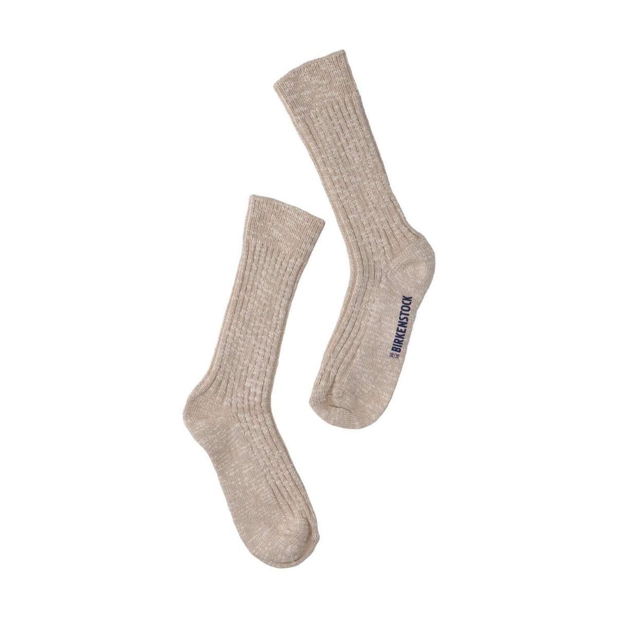 Birkenstock - Calze Cotton Slub Beige/White - 1008033 - Beige/White-Beige