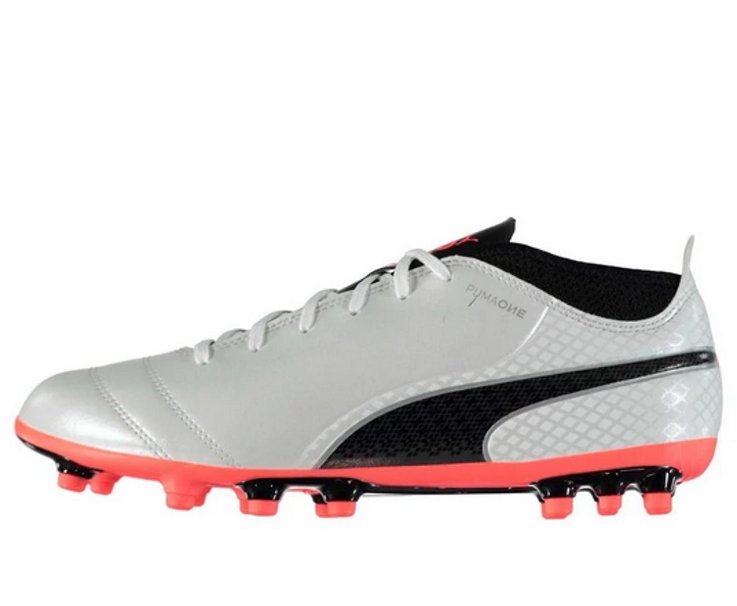 PUMA One 17.4 Fg Jr, Scarpe da Calcio Unisex-Bambini e Ragazzi-BIANCO/NERO