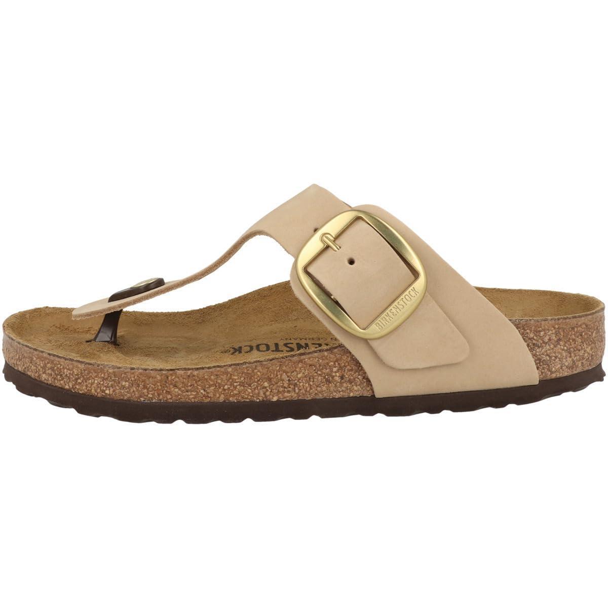 Birkenstock Gizeh Big Buckle Festival Fuchsia, Oiled Leather Rosa-Beige