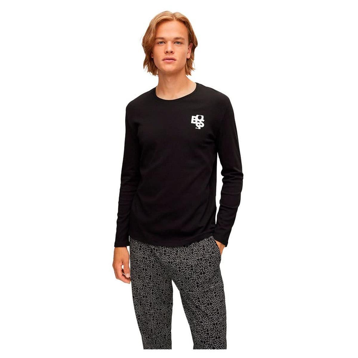 BOSS Relax Long Set Set di Pigiama Uomo-Nero