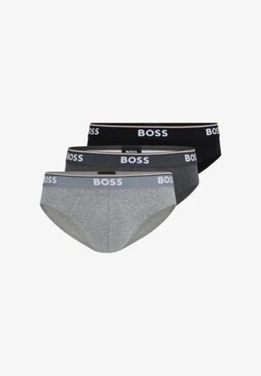 BOSS - BRIEF POWER 3 PACK - Slip - open grey