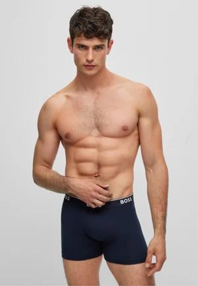 BOSS - POWER 3 PACK - Boxer aderenti lunghi - open blue-Blu